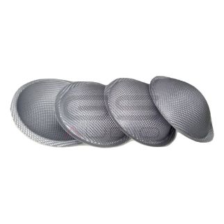 4 pz - parapolvere fibra vetro composita - argento 65 mm