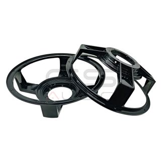 CESTELLO NERO 4 razze larghe alluminio 15"/380mm - spider 205/ 190mm simile DD