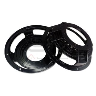 CESTELLO NERO 4 razze larghe alluminio 10"/250mm - spider 203/190mm simile DD