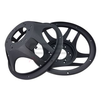 CESTELLO NERO 4 razze doppie 12"/30cm alluminio - spider 167/180mm