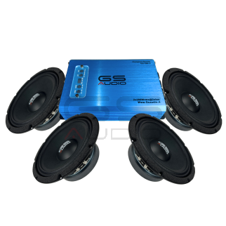 Pacchetto GS Audio 4 woofer PLATINUM FLAT 160mm + 1 amplificatore 190.4CMP