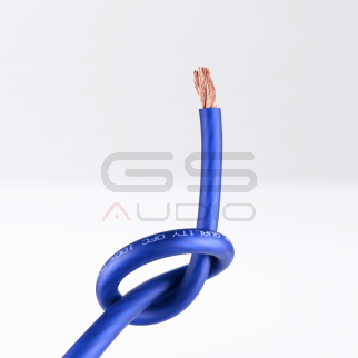 Cavo OFC 100% Rame 1x50mm² (ext 13,8mm Ø) Morbido | Guaina Blu (al metro)