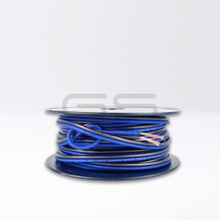 Bobina 25mt - Cavo OFC 100% Rame 2x1,5mm² (ext 3x6,2mm Ø) Morbido | Guaina Blu/Nera