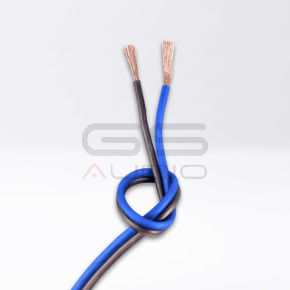 Cavo OFC 100% Rame 2x4mm² (ext 4x8mm Ø) Morbido | Guaina Blu/Nera (al metro)