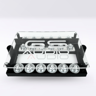 Portafusibili 6+6 ANL con Cover Plexiglass per car audio | GS Audio