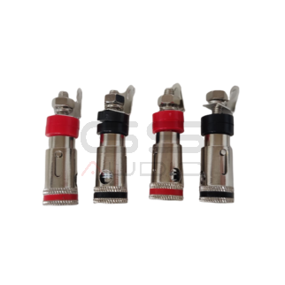 Morsetti a molla silver per cavi fino 6 mmq (2 pcs rosso + 2 pcs nero)