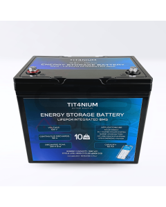 Batteria Accumulo LiFePO4 TITANIUM 100Ah-M8 12.8V per Camper e Nautica | App Bluetooth